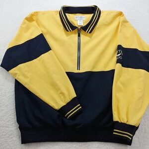Vintage Cutter & Buck Golf Windbreaker Ladies Size M Yellow&Blue Bomber Jacket